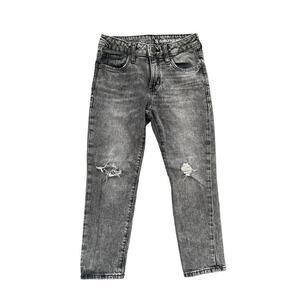 Gap Black Wash Distressed Girlfriend Jeans 8